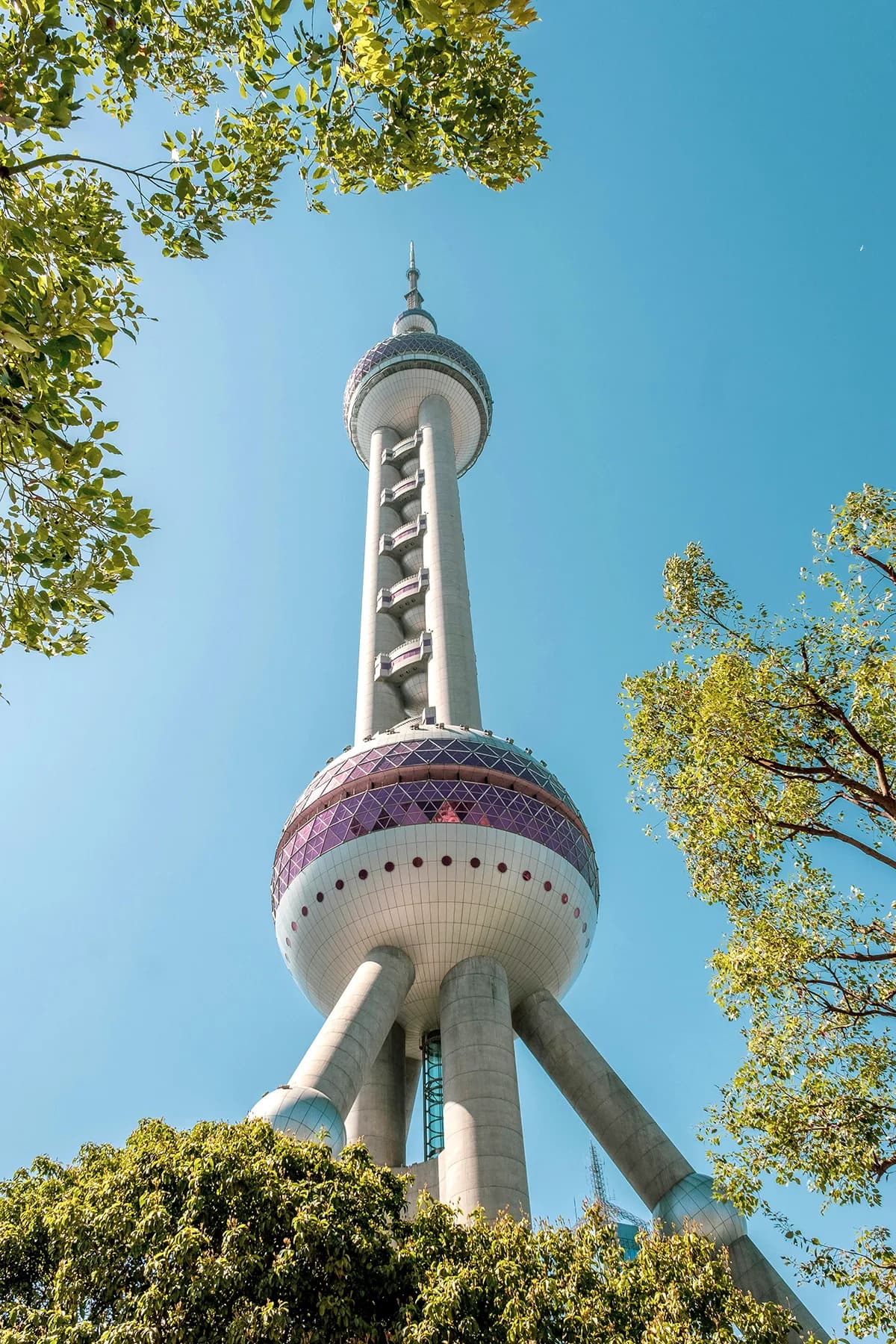 Skyskraber i Shanghai under et skoleår i Kina